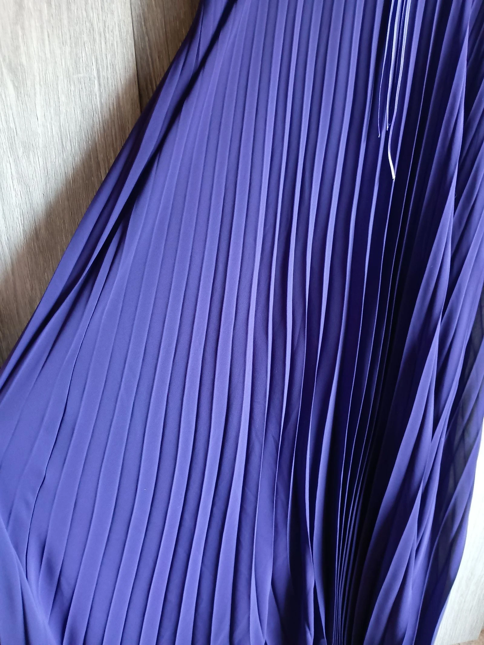 Elegante paarse halter maxi jurk,kleed. Merk Zaffiro. Maat 36-38 – photo 3